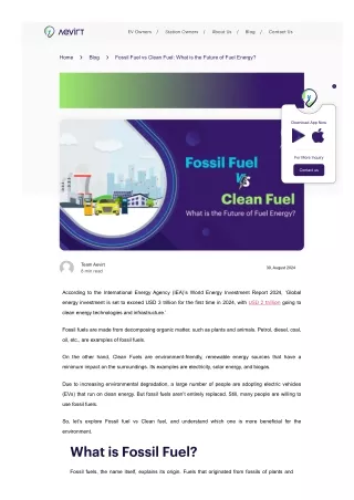 Fossil Fuel vs Clean Fuel