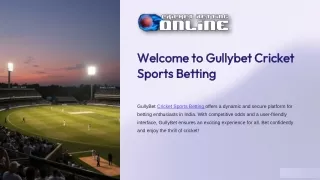 Join the Action: GullyBet Cricket Sports Betting Awaits You