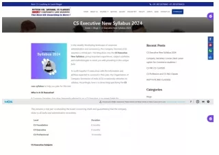 CS Executive New Syllabus 2024 Guide