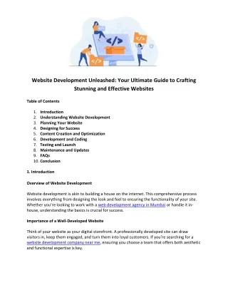 Website Development - Unleashed Your Ultimate Guide to Crafting Stunning and Effective Websites