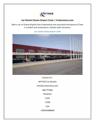 Car Rental Chania Airport Crete  Creterentcar