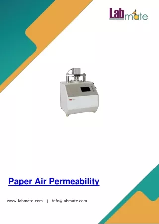 Paper Air Permeability Tester 30Kg