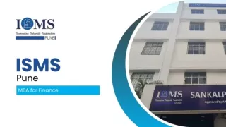 Master Finance with an MBA from ISMS Pune – Career, Salary & Syllabus