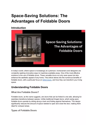 Space-Saving Solutions_ The Advantages of Foldable Doors (1)