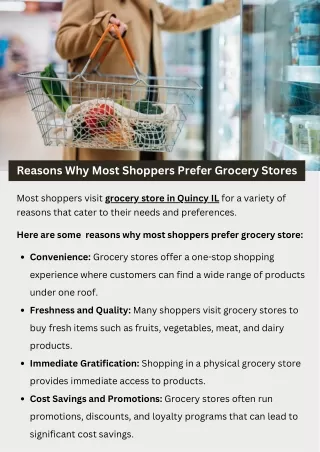 Reasons Why Most Shoppers Prefer Grocery Stores