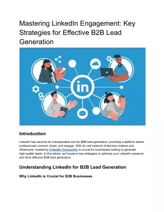 Mastering LinkedIn Engagement_ Key Strategies for Effective B2B Lead Generation