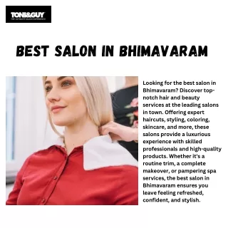 Explore the Best Salon in Bhimavaram
