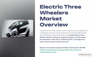 Electric Three Wheelers Market Size,Share & Trends by 2032