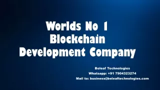 Worlds No 1 Blockchain Development Company