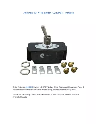 Antunes 401K115 Switch 1/2 DPST | PartsFe