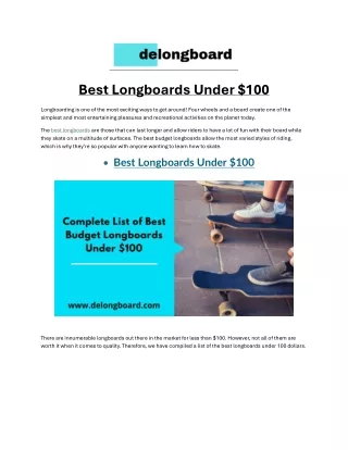 Best Longboards Under $100