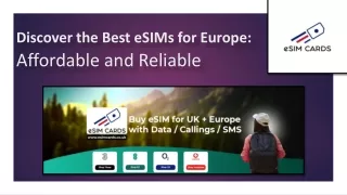 Buy The Best eSIM Solutions for Europe: Easy Connectivity