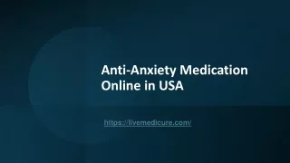 Anti-Anxiety Medication Online in USA