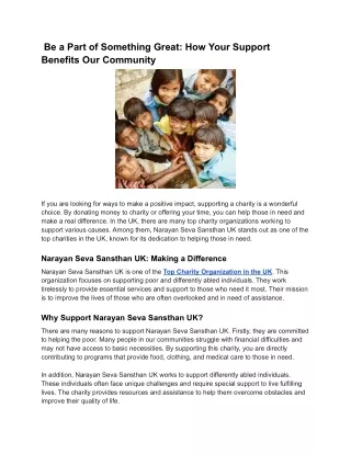 Be a Part of Something Great_ How Your Support Benefits Our Community