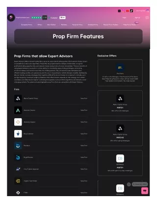 List of Prop Firms That Allow Expert Advisors