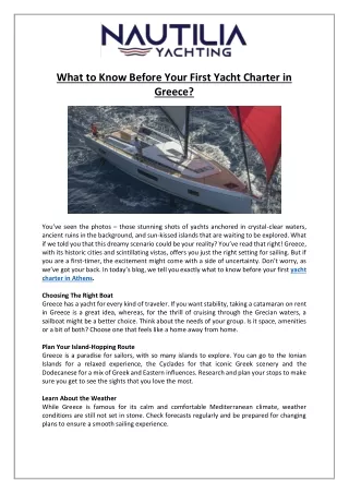 What to Know Before Your First Yacht Charter in Greece.docx
