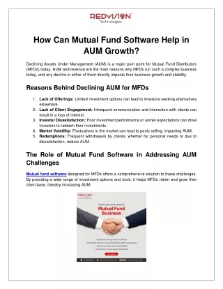 How Can Mutual Fund Software Help in AUM Growth