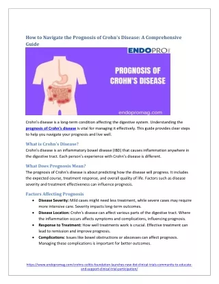 How to Navigate the Prognosis of Crohn's Disease: A Comprehensive  Guide