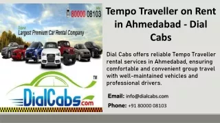 Tempo Traveller on Rent in Ahmedabad - Dial Cabs