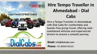 Hire Tempo Traveller in Ahmedabad - Dial Cabs