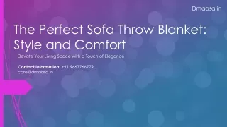 Enhance Your Living Space with the Perfect Sofa Throw Blanket