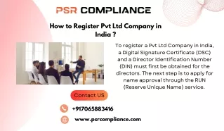 How to Register Pvt Ltd Company in India