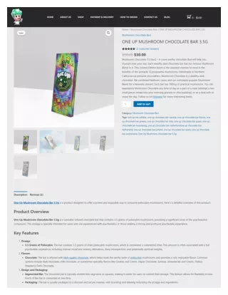 ONE UP MUSHROOM CHOCOLATE BAR 3.5G IN USA - oneupshroomchocolatebars.com