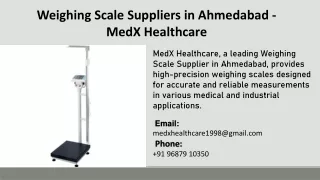 Weighing Scale Suppliers in Ahmedabad - MedX Healthcare