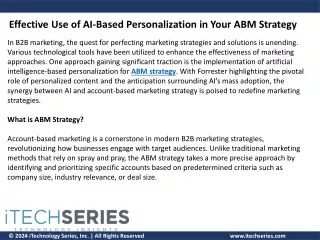 Effective Use of AI-Based Personalization in Your ABM Strategy