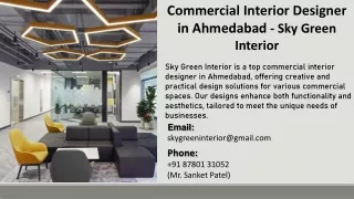 Commercial Interior Designer in Ahmedabad - Sky Green Interior