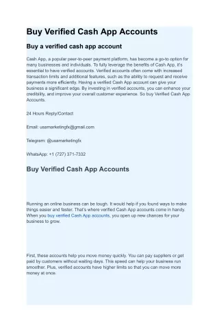 5 Star Buy Verified Cash App Accounts In 2024
