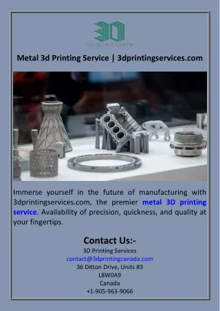Metal 3d Printing Service  3dprintingservices.com