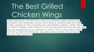 The Best Grilled Chicken Wings