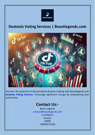 Dextools Voting Services  Boostlegends.com