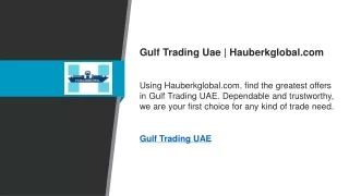 Gulf Trading Uae  Hauberkglobal.com