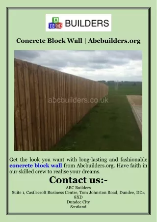 Concrete Block Wall  Abcbuilders.org