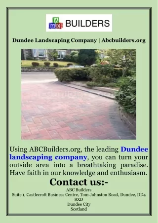 Dundee Landscaping Company  Abcbuilders.org