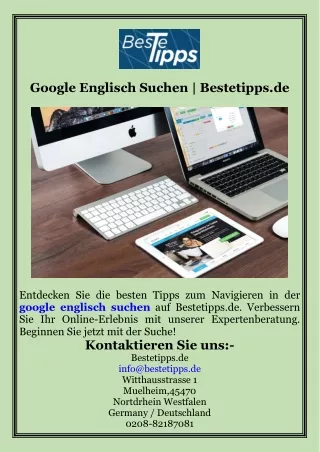 Google Englisch Suchen  Bestetipps.de