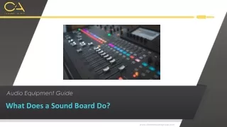 What Does a Sound Board Do? | Audio Mixer Basics Explained