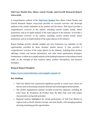 Nail Care Market