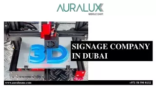 SIGNAGE COMPANY IN DUBAI