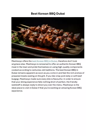 best korean bbq dubai