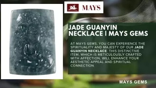 Jade Guanyin Necklace  MAYS GEMS