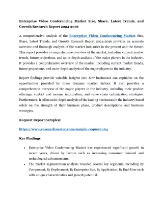 Enterprise Video Conferencing Market
