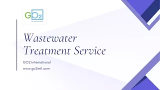 Wastewater Treatment Service