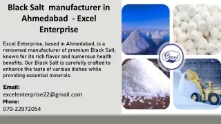 Black Salt  manufacturer in Ahmedabad  - Excel Enterprise