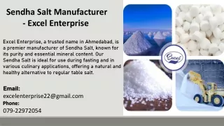 Sendha Salt Manufacturer - Excel Enterprise