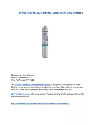 Everpure EV961222 Cartridge, Water Filter -2000 _ PartsFe