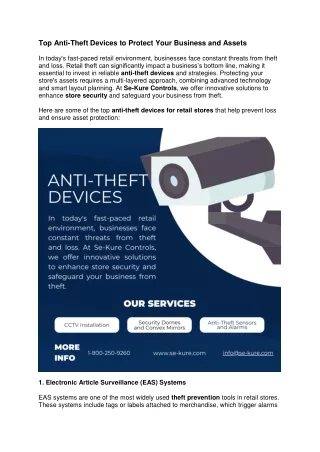 Top Anti-Theft Devices to Protect Your Business and Assets