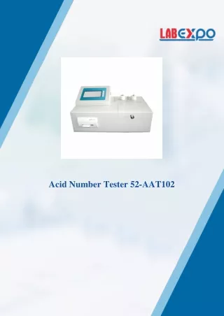 Acid-Number-Tester 10 °C ~ 40 °C
